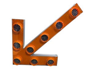 Grande plaque de base en fonte d'aluminium LED solaire <span class=keywords><strong>et</strong></span> panneaux de signalisation en forme de flèche à film réfléchissant 3M - Product Image 2