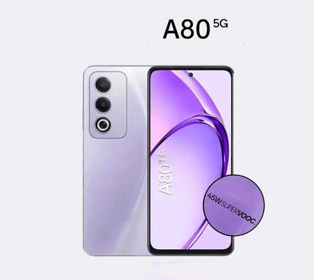 Low Price OPP A80 5G Unlocked 6.67-Inch 50MP 5100mAh 45W Fast Charge Dual SIM IP54 5G Smartphone