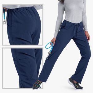 Women Scrub Set Short Sleeve V Neck Drawstring Pants Moisture Wicking Medical Uniforms For Nurses Hospital Workwear S XXL - Product Image 3