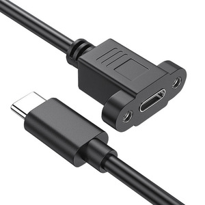 Cavo di prolunga <span class=keywords><strong>USB</strong></span> 3.1 Type-C da maschio a femmina con montaggio a pannello e foro per vite per sincronizzazione dati - Product Image 2