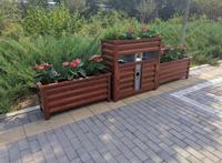 Jardinières carrées en aluminium en gros, grandes jardinières modernes en métal pour l'extérieur, boîte à plantes, pots de jardin en aluminium, jardinières