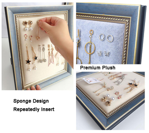 Household Women Jewelry <strong>Earring</strong> Display Rack Wall-mounted Picture Frame Plate Shaped <strong>Earring</strong> <strong>Holder</strong> - Product Image 6