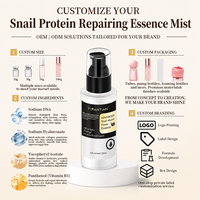 Spray tonifiant pour le visage à l'extrait de protéines d'escargot, hydratant, apaisant et réparateur, OEM/ODM