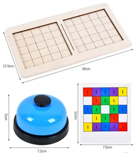 Jeu éducatif Montessori pour enfants en bois 3D logique géométrique pensée forme Cognition <span class=keywords><strong>bataille</strong></span> blocs d'empilage jouet pour enfants - Product Image 5