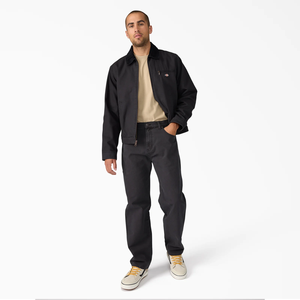 Pantalon de travail Eisenhower en toile multi-poches pour homme, décontracté, droit, taille mi-haute, lourd, anti-froissement, style canard, pour charpentier - Product Image 4