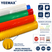 Vinilo Reflectante Imprimible con Tinta Eco Solvente de Grado Comercial, Material de Película para Señalización Vial, Reflectante para Señales de Tráfico