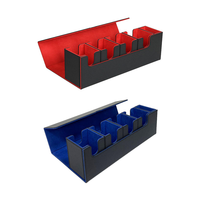 Boîtes de rangement pliables de luxe MIO 5 en 1, en cuir PU, pour plus de 400 jeux de société, vente en gros, logo personnalisé, cartes TCG PKM