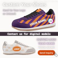 Baskets de sport décontractées pour hommes à empiècements avec détails lacés, chaussures personnalisables avec logo pour marques de détail |   FN112A-26025184-9
