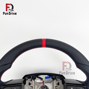 Volant <span class=keywords><strong>en</strong></span> cuir et fibre <span class=keywords><strong>de</strong></span> carbone Toyota <span class=keywords><strong>en</strong></span> stock pour Hiace, Rav 4, Innova, Crown 2001, Vitz, LC100, Sienna, Voxy, Highlander, Mark X - Product Image 3