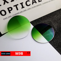 EXIA M9B 1,61 Gafas de sol Lente SHMC Gradient Green UV400 Hydrophobia Impermeable 75mm