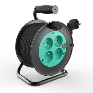 Enrouleur de câble Hedi Allemagne 15m 4 prises IP44 pour usage industriel, rallonge électrique - Product Image 3