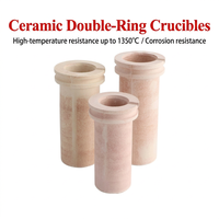 Crucible en céramique robuste pour four de fusion haute température, à double anneau cuivre-aluminium, équipement expérimental pour bijouterie