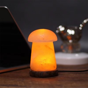 Lampe en sel de l'Himalaya ronde polie, lumière chaude, lampe de table pour la décoration de la maison, décoration Feng Shui - Product Image 5