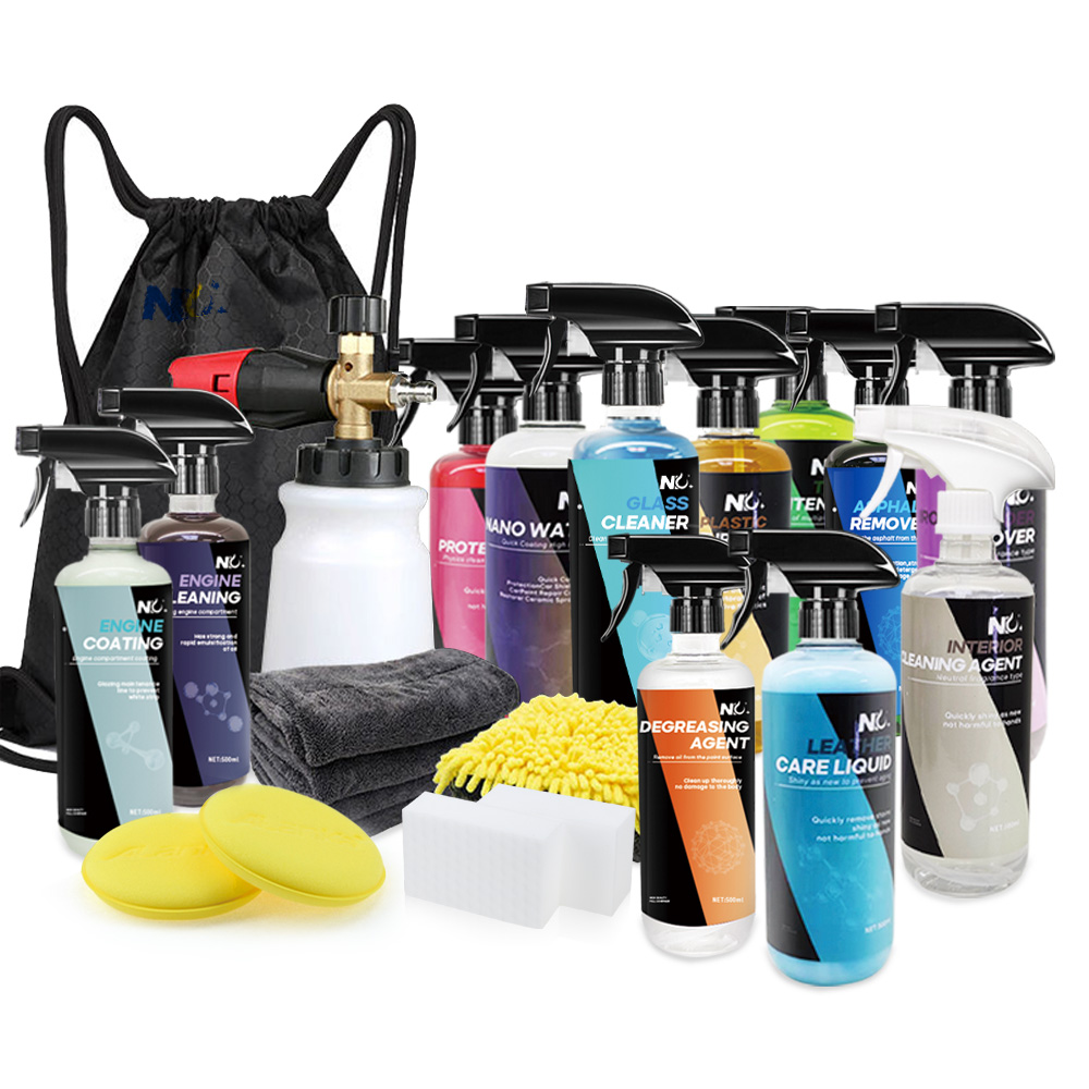 2024OEM/ODM car care kitaccessories universal external cleaning tyre spray paint Body polish other car cleaning set