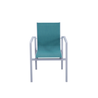 de 5 fauteuils de salle à manger Mobilier d'extérieur Jardin Café Corde Aluminium Hauteur réglable Table carrée et 4 chaises