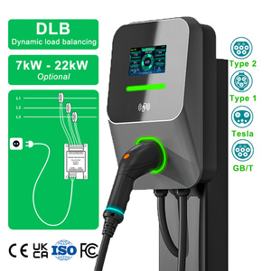 Borne de recharge murale dynamique 11kV N1ct 7kW pour voiture électrique, Type 2 AC, triphasée 11kW, 3 capteurs de courant, chargeur EV 22kW avec fonction DLB - Product Image 1