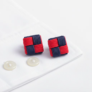 Mancuernillas de Seda Bicolor con Nudo Cuadrado <span class=keywords><strong>para</strong></span> Hombre, <span class=keywords><strong>para</strong></span> Trajes, Camisas, Bodas, Aniversarios, Compromisos, Fiestas, Regalo - Product Image 6