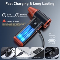 Mini souffleur d'air LED électrique turbo avec moteur sans balais sans fil 9000 tr/min, portable, pour le nettoyage de clavier et le déneigement