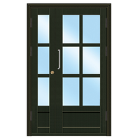 Portes Extérieures en Acier et Verre Anti-Effraction Modernes Personnalisées pour Villa, Entrée Principale, Hôtel, Appartement, Résidence