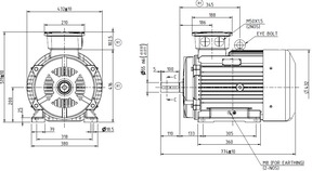 Motor Asíncrono de Inducción Trifásico IE4 de Alta Eficiencia Am Smart Exim 5HP, 1500 RPM, 415V, IP55, 5 Años de Garantía - Product Image 3