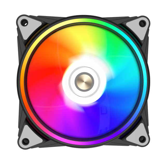ALSEYE High Heat Dissipation Black Color Halo Pro-B PC Cooler 120mm Case Fan for Pc Gaming