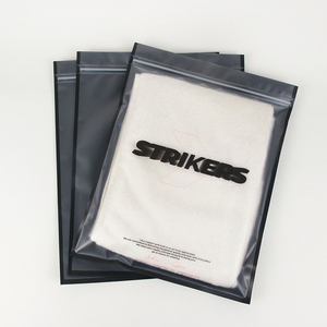 Chất Lượng Cao Tùy Chỉnh Trong Suốt Màu Đen Mờ Hoàn Thành 3 Bên Kín Quần Áo Bao Bì Nhựa <span class=keywords><strong>Ziplock</strong></span> Túi - Product Image 3