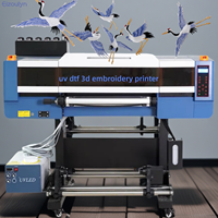 Eizoulyn A1 60cm Film de transfert DTF pour T-shirts, Nouveauté, Effet broderie, Autocollants 3D permanents en silicone, Imprimante UV DTF 24 pouces