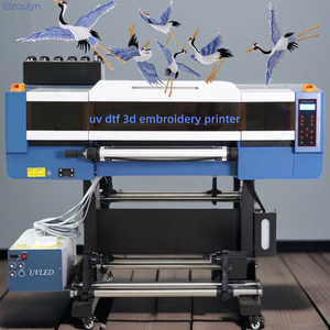 Eizoulyn A1 60cm Película de Transferencia DTF para Camisetas, Novedad con Efecto de Bordado, Pegatinas 3D Permanentes de Silicona, <span class=keywords><strong>Impresora</strong></span> UV DTF de 24 Pulgadas - Product Image 1