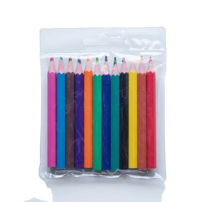 Supply Mini 12 Color Children's Student Drawing Pencil Set Plastic Corner Pole Color Pencil Custom Made Promotional Gift