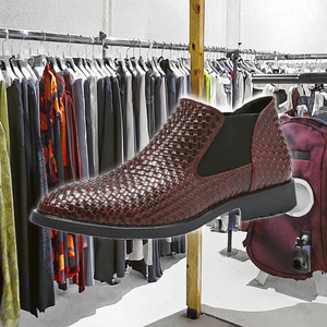 Botas Chelsea Negras de Caña Alta Estilo Western, de Cuero Genuino Sólido de Alta Calidad, Elegantes y de Lujo, con Suela de Goma - Product Image 3