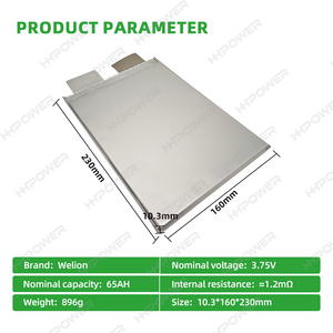 Batterie à semi-conducteurs HHPOWER 3.75V 65Ah 272Wh/kg Haute Densité Énergétique Décharge Élevée 10C Cellule Pouch 65000mAh pour Drone UAV VTOL PL - Product Image 2