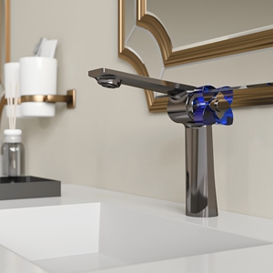 Robinet de lavabo de salle de bain ROVON Griferia, Robinet mélangeur moderne en or rose brossé pour salle de bain - Product Image 4