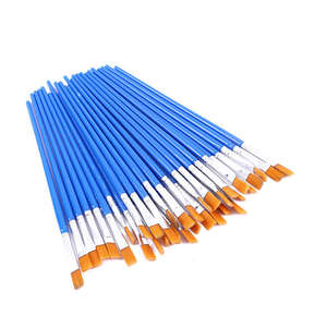 पेंटिंग ब्रश प्लास्टिक हैंडल नायलॉन ऐक्रेलिक पेंट ब्रश बच्चों के लिए सेट - Product Image 1