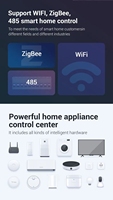 Passerelle intelligente Tuya ZigBee 12,1 pouces avec fonction de musique de fond, commande vocale et contrôle par application pour usage domestique