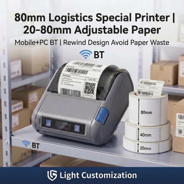 80Mm 3 Inch New Label Barcode Adhesive Usb Thermal Printer With Sticky Paper