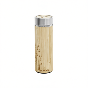 Pandoo Thermos Bottle 500Ml Bamboo Insulated <b>Drinkware</b> Outdoor Use - Product Image 2