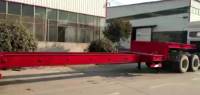 3 essieux extensible 50-60 tonnes Lowbed chargeur semi-remorque en acier matériel bas lit remorque à vendre