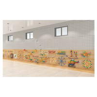 Panneau mural sensoriel interactif mural personnalisé Tige en bois Jeux muraux pour la maternelle Centre éducatif précoce