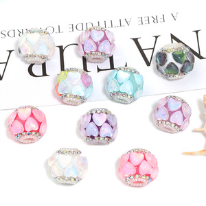 Aurora Love Cat Eye Water Diamond Ball Industria pesada DIY Cute Bead Pen Bead Accesorios de joyería - Product Image 5