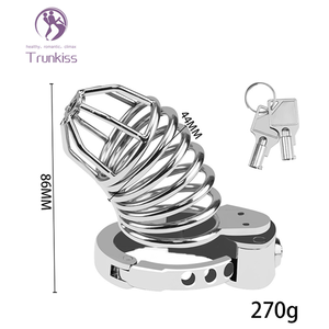 กรงพรหมจรรย์สแตนเลสผลิตภัณฑ์สำหรับผู้ใหญ่ป้องกันการตกรางและการควบคุมความต้องการกรงพรหมจรรย์ชาย - Product Image 2