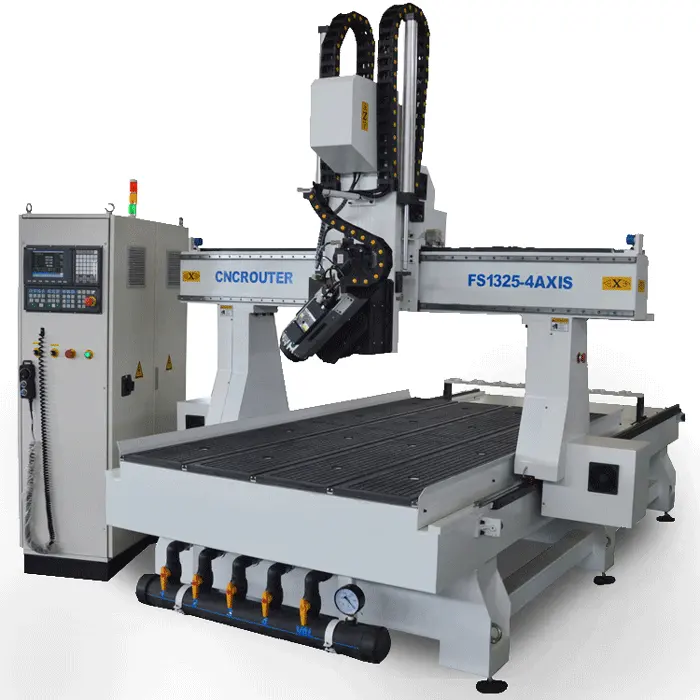4th Axis CNC 160mm Rotary 4x4 3hp CNC Router for Foam Cutting