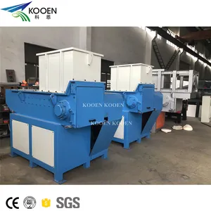 Automatic plastic bottle crusher double shaft 2000kg shredder grinder for recycling