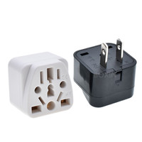 Adaptateur de prise d'alimentation de voyage EU/UK/AU/IN/CN/CN vers USA/CN 2 broches 10A 250V certification CE adaptateur de prise universel USA