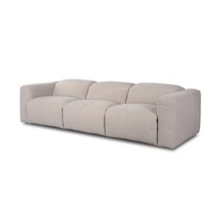 Canapé modulaire en tissu beige moderne en forme de L, canapé inclinable 3 places avec repose-pieds extensible, confortable pour le salon