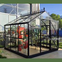 Serre professionnelle en aluminium et verre pour la culture de plantes en extérieur, jardin, pépinière, serre de jardinage à vendre