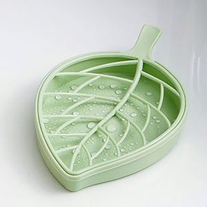 Bathroom Traditional Style Creative Leaf <b>Large</b> Double Layer Drainage Soap Dish With Factory Direct Sales - Product Image 4