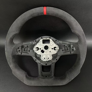 Volante de fibra de carbono MK7 de gamuza de cuero para Volkswagen VW <span class=keywords><strong>Golf</strong></span> MK7 7,5 <span class=keywords><strong>GTI</strong></span> GTD GTE R Polo <span class=keywords><strong>GTI</strong></span> CC Passat Tiguan - Product Image 1