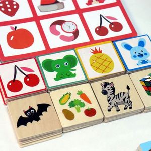 Bloques de Madera con Forma de Animales y Frutas, Tarjetas de Emparejamiento de Sombras, Juego de Madera para Combinar Formas - Product Image 6