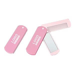 Customized Rectangle Printed Folding Comb Mirror & Pocket Mirror Cute Design Promotional Gifts