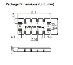 Winnsky thấy Bộ lọc 110MHz nếu/RF/MF SMD 12pin 12MHz băng thông OEM/ODM phát triển được chấp nhận - Product Image 2